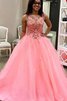 Abito da Ballo Naturale in Tulle Ball Gown Senza Maniche Cuore - 1