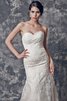 Robe de mariée distinguee plissage appliques sans dos avec sans manches - 4
