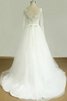 Robe de mariée elégant festonné ligne a v encolure en tulle - 2