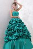 Robe de quinceanera de lotus ruché de mode de bal de bustier entrecroisé - 2