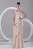 Abito mamma Sposa retro con Criss-cross in Chiffon Elegante con Seghettato Tubino - 1