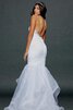 Abito da Sposa con Increspature Conotta Elegante in Chiffon sexy Spazzola Treno - 5