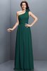 Robe demoiselle d'honneur longue en chiffon au drapée jusqu'au sol fermeutre eclair - 9