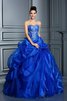 Abito Quinceanera in Raso Ball Gown Cuore Allacciato con Applique - 1