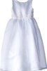 Robe de cortège enfant avec perle ligne a avec sans manches avec nœud à boucles - 1