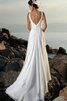 Abito da Sposa Lungo con Criss-cross Semplice alta vita V-Scollo in Chiffon - 2