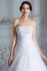 Abito da Sposa a Spiaggia Ball Gown Senza Maniche Coda A Strascico Corto Elegante - 6