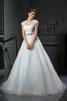 Abito da Sposa in Organza Alta Vita Ball Gown con Perline Quadrato - 1