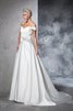 Abito da Sposa Ball Gown con Increspato in Taffeta Fuori dalla spalla Senza Maniche - 7