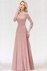 Robe de bal avec chiffon accrocheur avec ruban romantique longue - 4