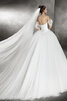 Abito da sposa senza maniche ball gown sensuale in raso medievale scintillante - 5