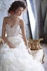 Duchesse-Linie Gericht Schleppe natürliche Taile Brautkleid mit Perlen mit offenen Rücken - 3