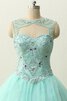 Abito Quinceanera Allacciato Ball Gown in Pizzo in Tulle Cuore in Organza - 4