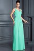 Robe demoiselle d'honneur longue de princesse en chiffon fermeutre eclair a-ligne - 14