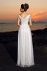 Abito da Sposa con Perline a Spiaggia Elegante A-Line Lunghi - 2