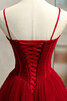 Robe de bal chaming bandouliere spaghetti ligne a luxueux longue - 5