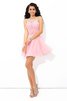 Robe de cocktail naturel formelle de princesse avec sans manches avec zip - 4