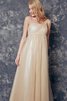 Robe demoiselle d'honneur romantique vintage luxueux de lotus a-ligne - 3