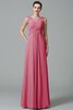 Robe demoiselle d'honneur longue jusqu'au sol de princesse avec chiffon ruché - 28