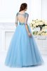 Normale Taille Satin Ärmelloses Anständiges Bodenlanges Quinceanera Kleid - 2