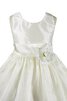 Robe de cortège enfant plissage naturel en organza longueur au ras du sol avec nœud - 2