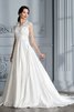 Abito da Sposa Elegante Senza Maniche in Raso Ball Gown V-Scollo - 3