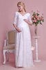 Robe de mariée adorable romantique formelle longue discrete - 1