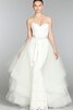 Abito da Sposa in Pizzo Ball Gown con Fusciacca Naturale con Nastro Spazzola Treno - 2