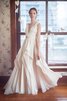 Abito da Sposa V-Scollo Semplice A-Line Schiena Nuda Elegante con Fiocco - 1