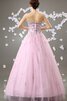 Perlenbesetztes A Linie Quinceanera Kleid aus Tüll - 2