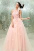 Vestido de Quinceañeras de Corte Evasé de Corte-A en Tul de Un sólo hombro de Flores - 1