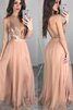 Robe de bal longue naturel fermeutre eclair bandouliere spaghetti de princesse - 1