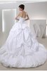 Robe de mariée longue facile avec perle de tour de ceinture en haute en taffetas - 2