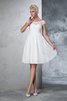 Robe de mariée classique facile ruché a-ligne avec zip - 6