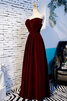 Ärmelloses Ziemlich Bodenlanges Romantisches Brautjungfernkleid mit Schleife - 5