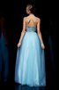 Abito da Ballo Ball Gown A Terra Cerniera con Perline in Tulle - 2