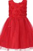 Robe de cortège enfant manche nulle en tulle avec nœud col u profond avec zip - 1