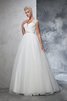 Abito da Sposa Ball Gown con Increspato Vintage Senza Maniche in Tulle - 5