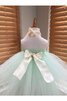 Robe de cortège enfant en tulle de tour de ceinture empire de dos nu de lotus - 2