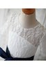 Robe de cortège enfant naturel ligne a de princesse avec ruban ceinture en étoffe - 4