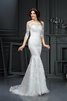 Robe de mariée naturel longue fermeutre eclair de traîne courte collant - 1