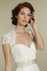 Spitze Herz-Ausschnitt Brautkleid mit Bordüre mit Schleife - 3