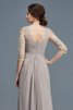 Abito mamma Sposa Naturale con Increspature in Chiffon Principessa A-Line - 8