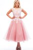 Robe demoiselle d'honneur intemporel luxueux en satin textile en tulle decoration en fleur - 1