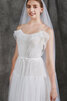 Robe de mariée bretelles spaghetti ceinture en étoffe charmant en dentelle longue - 7