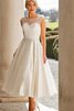 Robe de mariée humble vintage luxueux nature col en bateau - 2