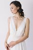 Abito da Sposa V-Scollo Semplice A-Line Schiena Nuda Elegante con Fiocco - 5