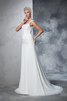 Robe de mariée intemporel longue grandes bretelles en chiffon avec perle - 5