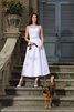 Prinzessin Vintage Sittsames Extravagantes Brautkleid mit Empire Taille - 1