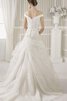 Abito da Sposa Senza Maniche Elegante con Bottone Ball Gown Fuori dalla spalla Lungo - 2